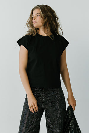 Vinnie Muscle Tee in Black
