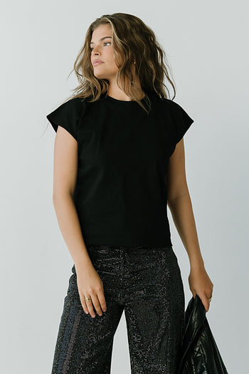 Vinnie Muscle Tee in Black