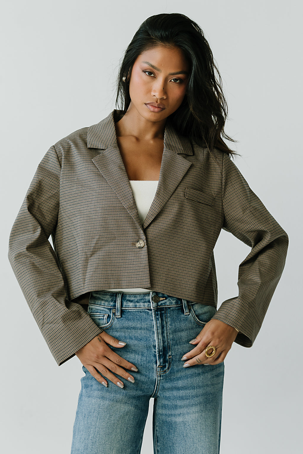 Crystal Cropped Blazer
