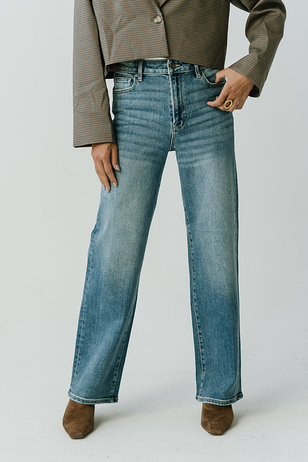 Ava High Rise Straight Leg Jeans