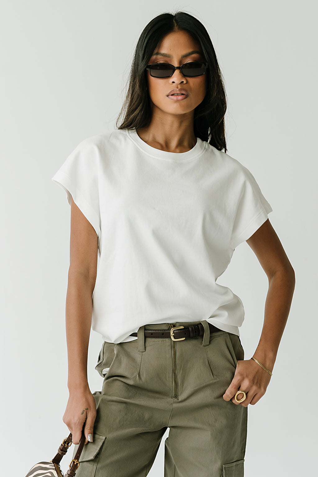 Elara Oversized Tee in White