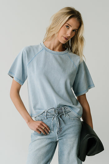 Sophie Raglan Top in Blue
