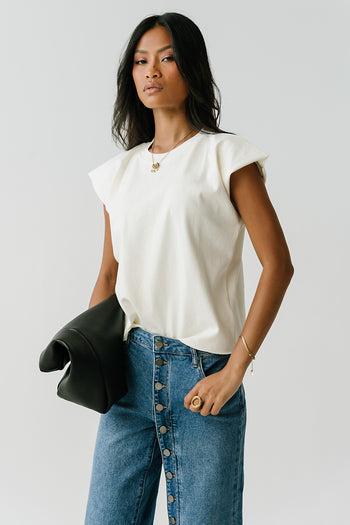Vinnie Muscle Tee in White