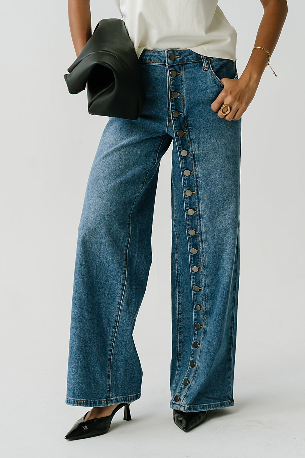 Collins High Rise Wide Leg Jeans