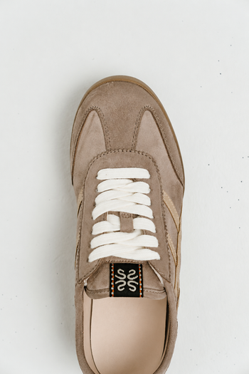 Polly Suede Sneakers in Taupe
