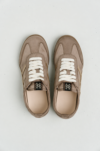 Polly Suede Sneakers in Taupe