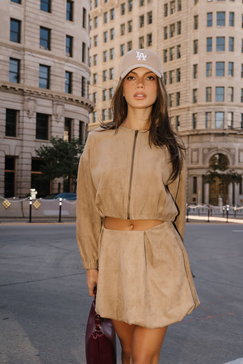 Karolina Suede Bubble Jacket