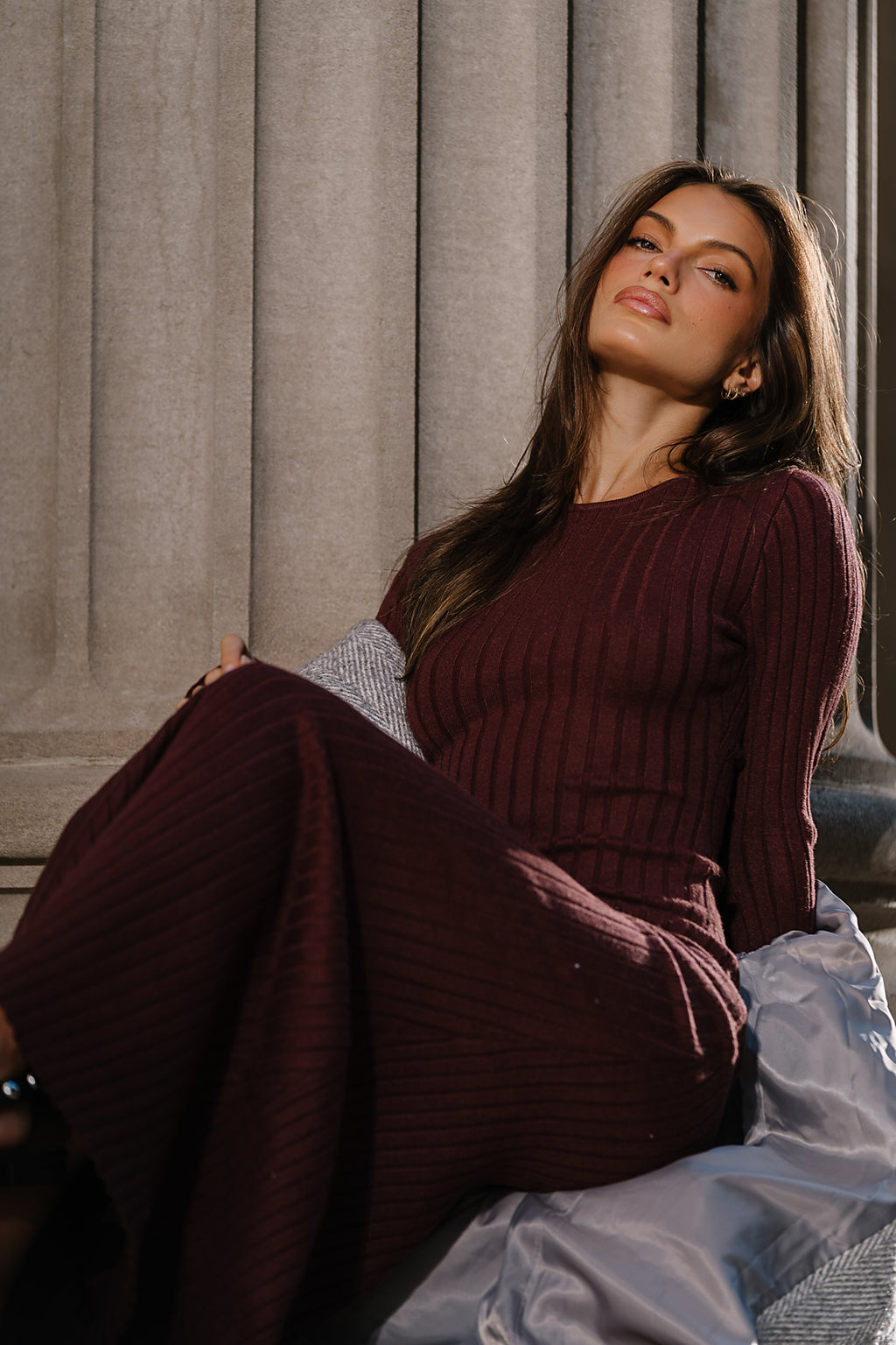 Torrey Maxi Dress in Red-Brown