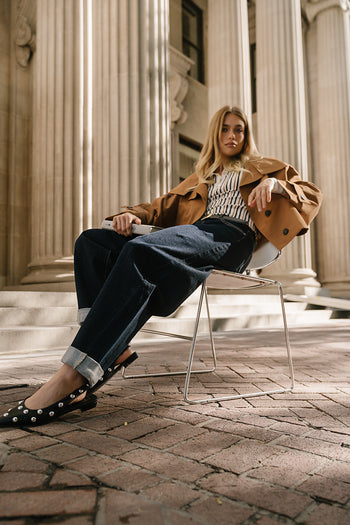 Tiana Barrel Jeans in Dark Wash