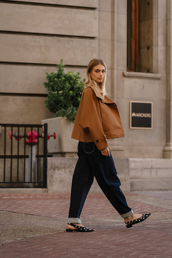 Tiana Barrel Jeans in Dark Wash