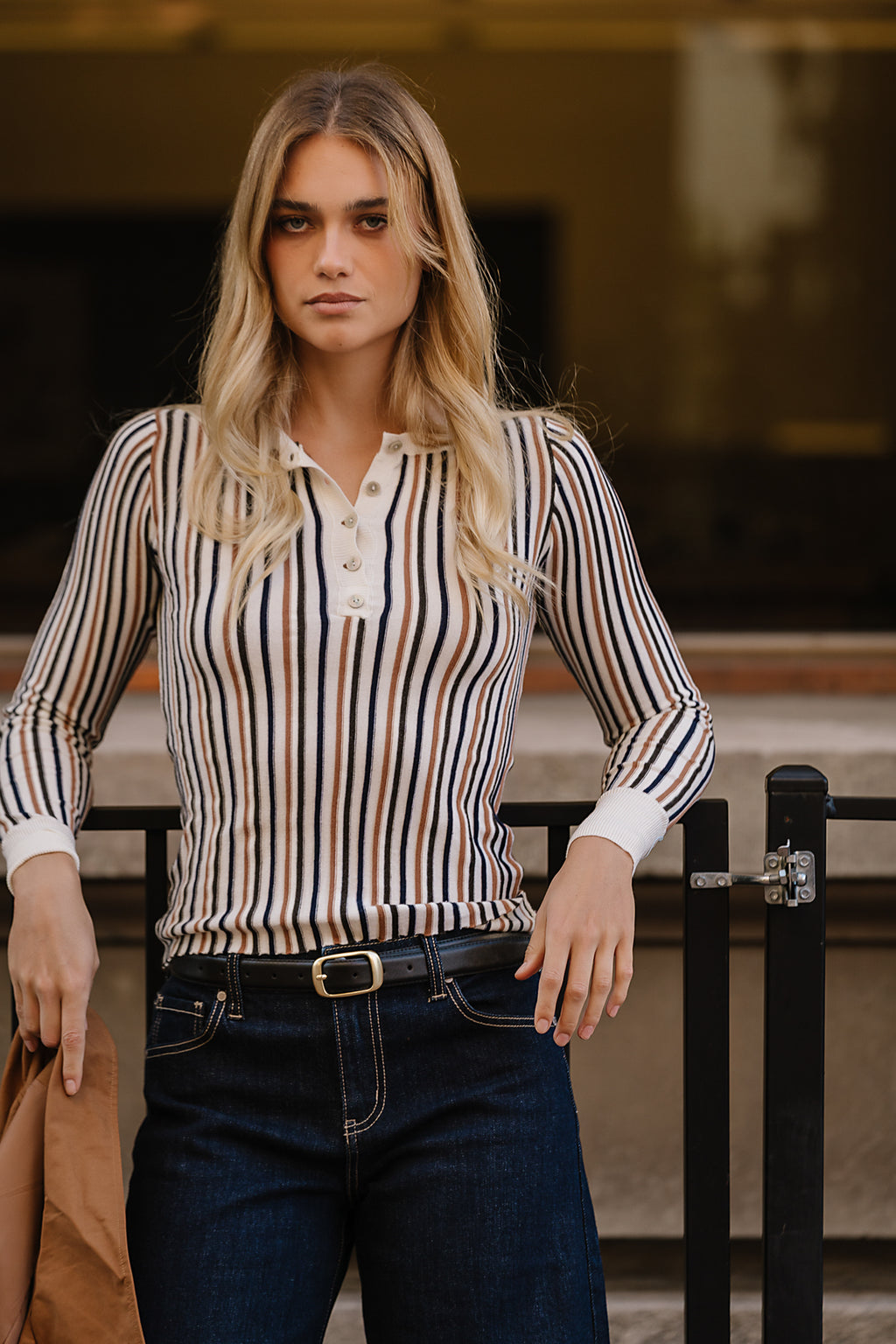Fiona Striped Sweater Top