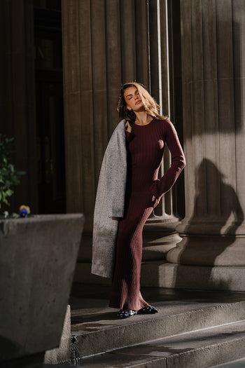 Torrey Maxi Dress in Red-Brown