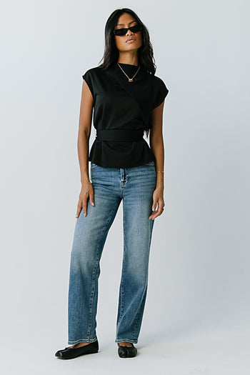 Ava High Rise Straight Leg Jeans