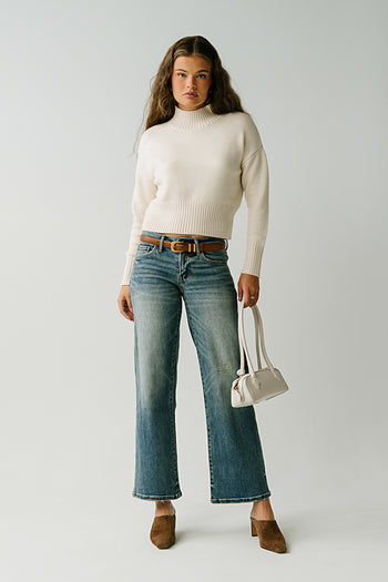 Tatum Turtle Neck Sweater in Ivory