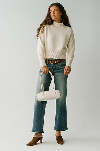 Tatum Turtle Neck Sweater in Ivory