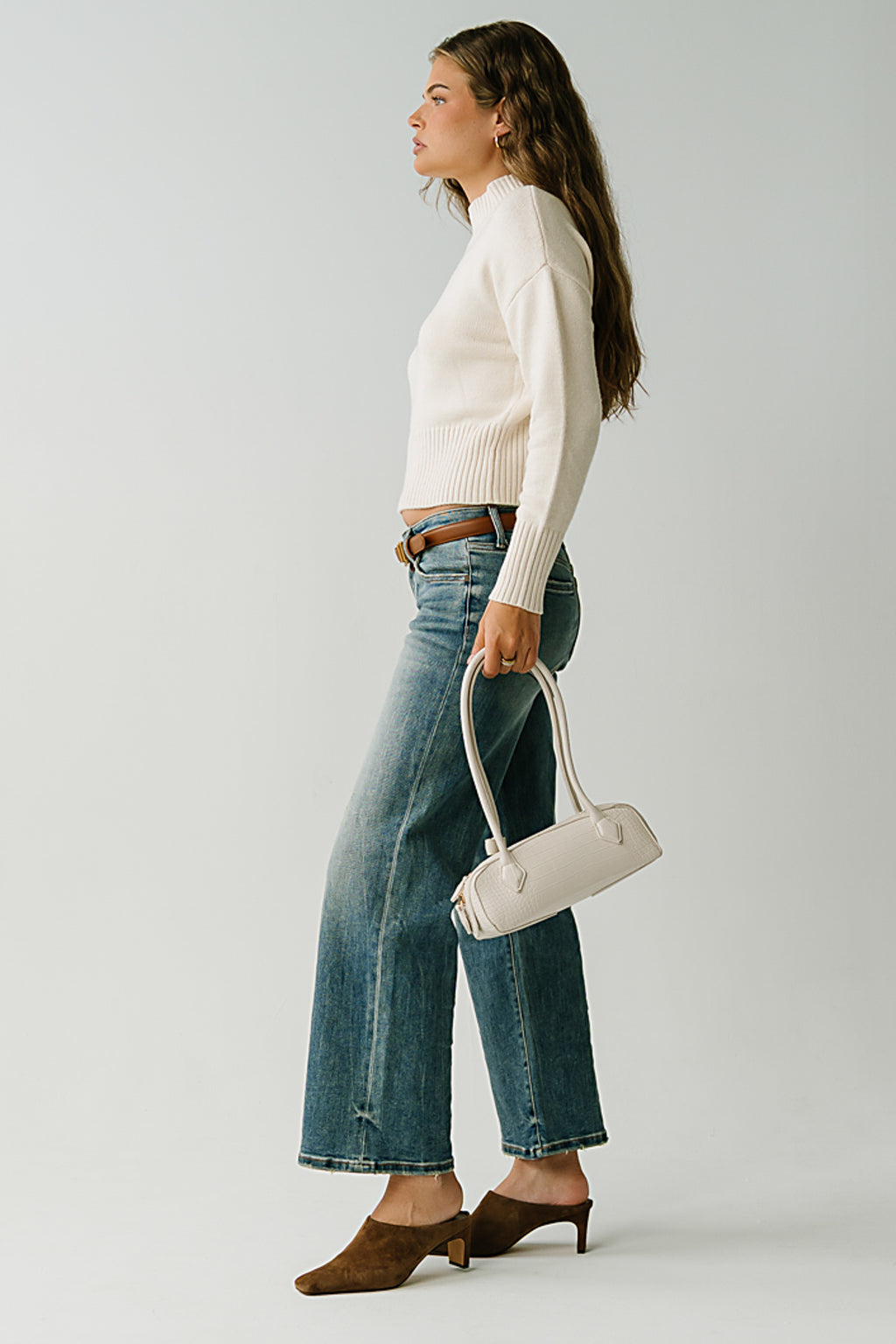 Tatum Turtle Neck Sweater in Ivory