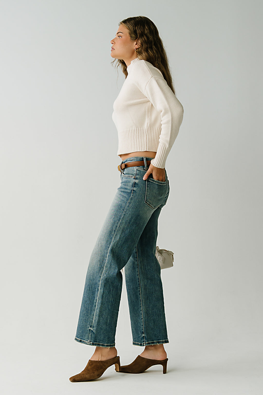 Liora Low Rise Wide Leg Jeans