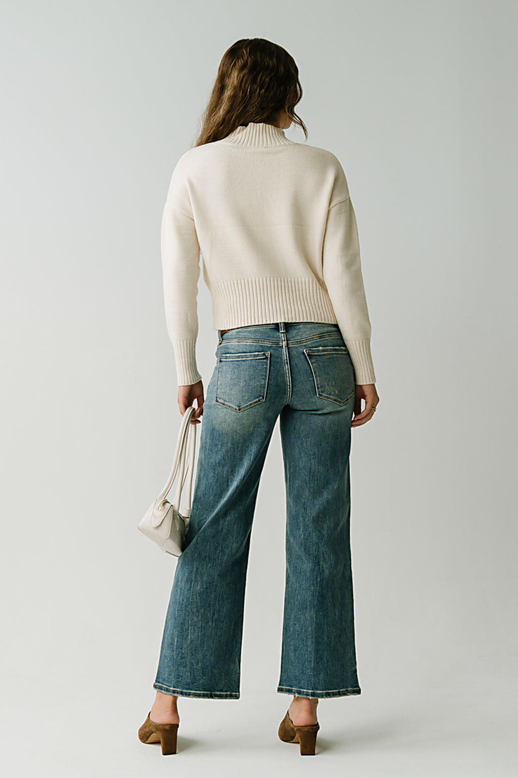 Tatum Turtle Neck Sweater in Ivory