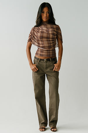 Camilla Mid Rise Straight Leg Jeans