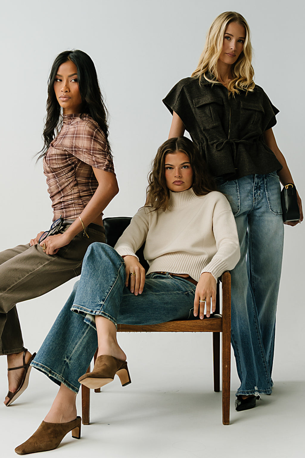Tatum Turtle Neck Sweater in Ivory