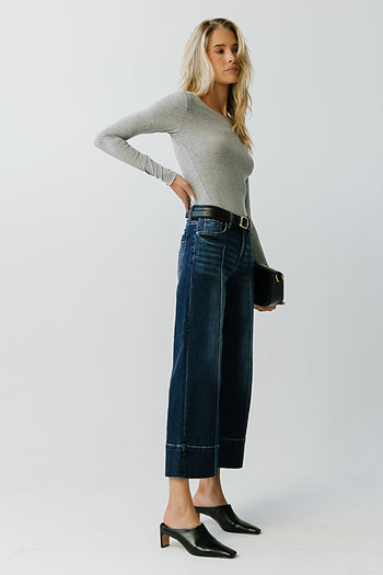 Eva Mid Rise Wide Leg Jeans