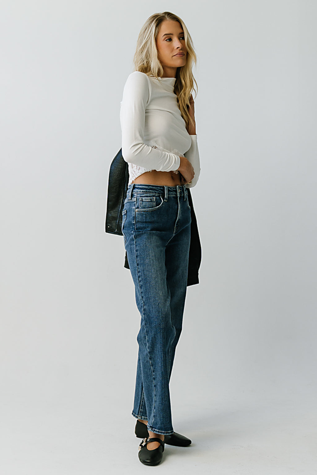 Amanda Straight Leg Jeans in Medium Wash - FINAL SALE