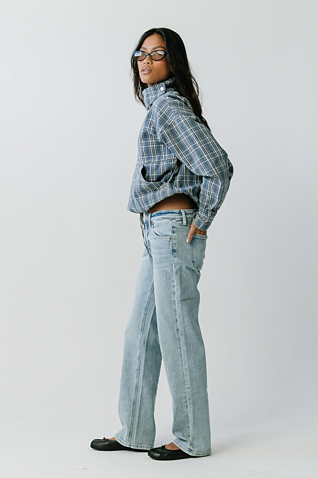 Brecklyn Mid Rise Straight Leg Jeans