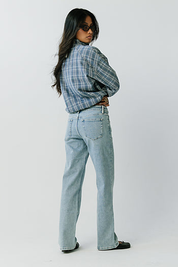 Brecklyn Mid Rise Straight Leg Jeans