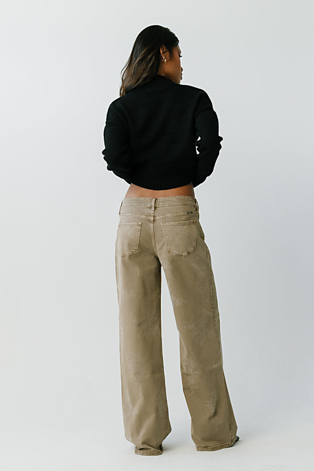 Brenda Mid Rise Floral Wide Leg Jeans