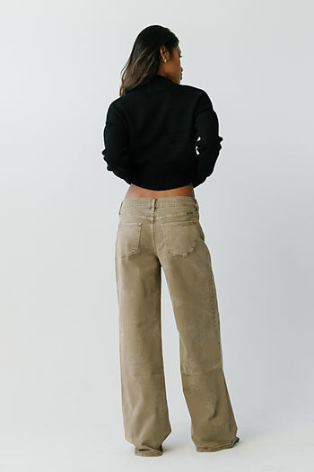 Brenda Mid Rise Floral Wide Leg Jeans
