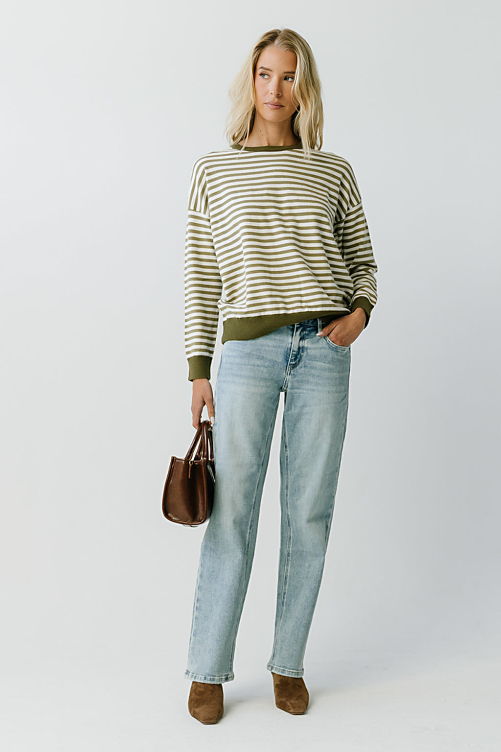 Brecklyn Mid Rise Straight Leg Jeans