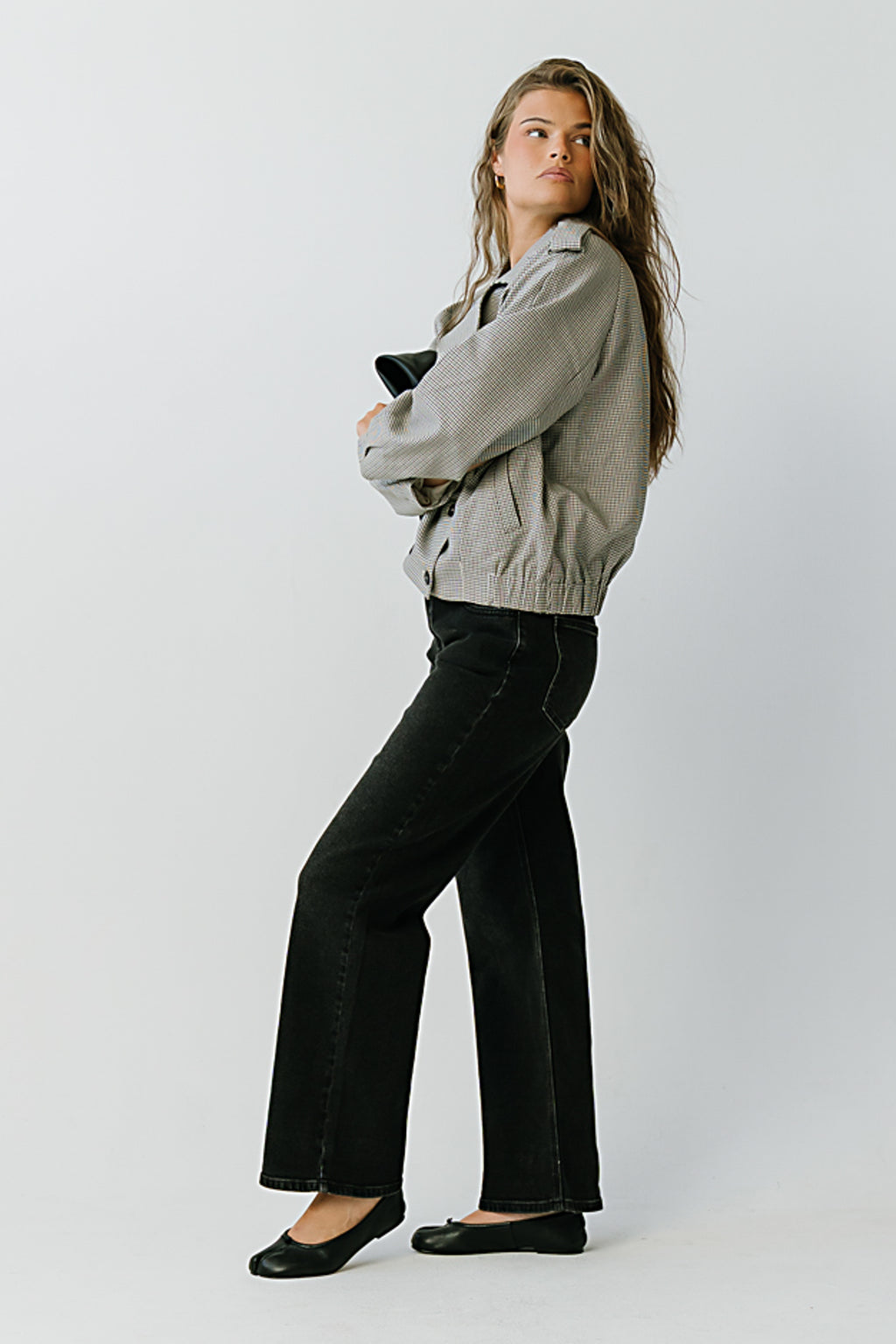 Marshall Straight Leg Jeans in Washed Black
