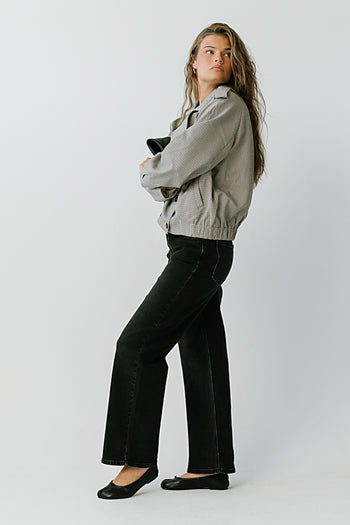 Marshall Straight Leg Jeans in Washed Black