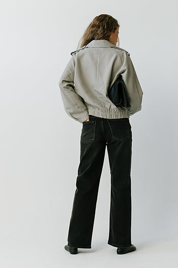 Marshall Straight Leg Jeans in Washed Black