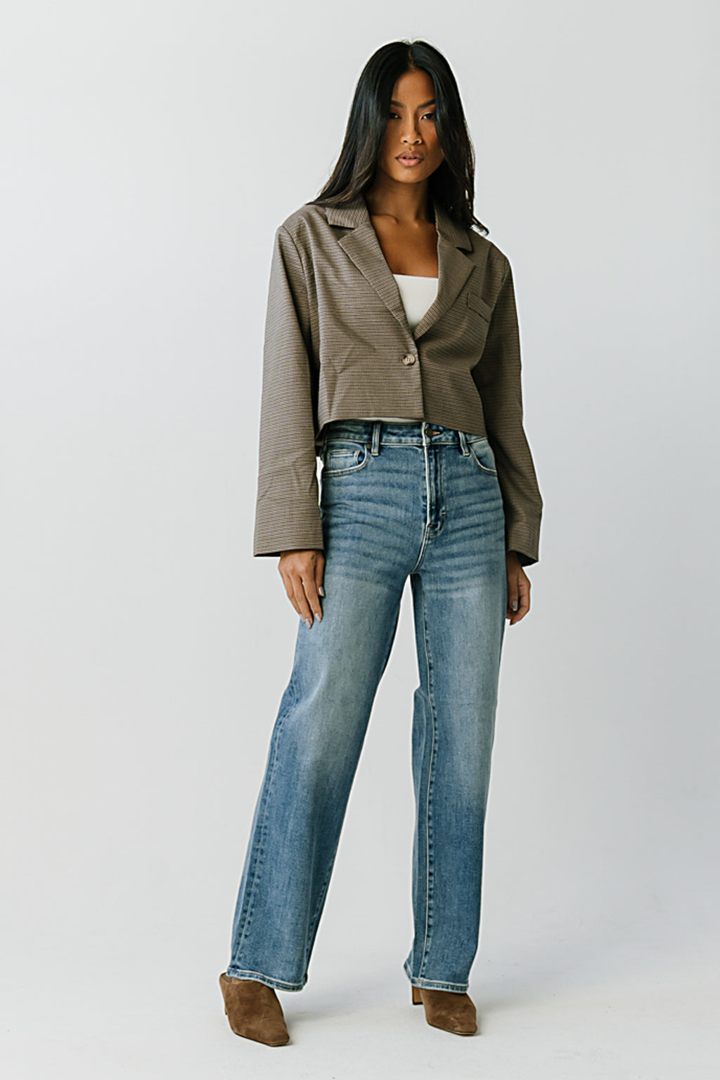 Ava High Rise Straight Leg Jeans