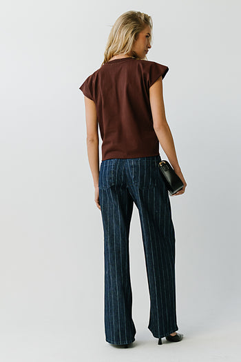Vinnie Muscle Tee in Red-Brown