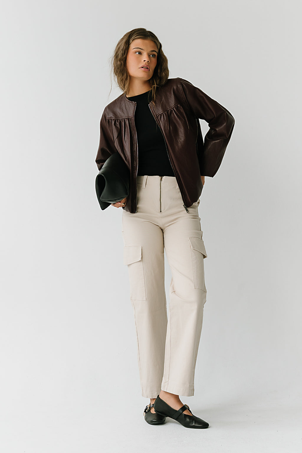 Mira Bubble Leather Jacket