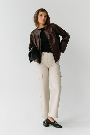 Mira Bubble Leather Jacket