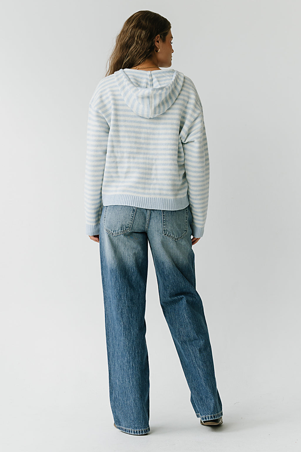 Davis Knit Jacket in Light Blue