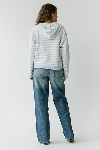 Davis Knit Jacket in Light Blue