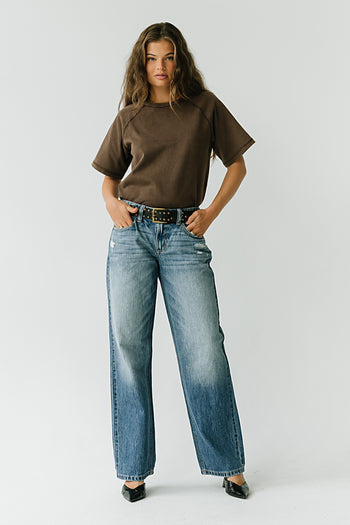 Sophie Raglan Top in Brown