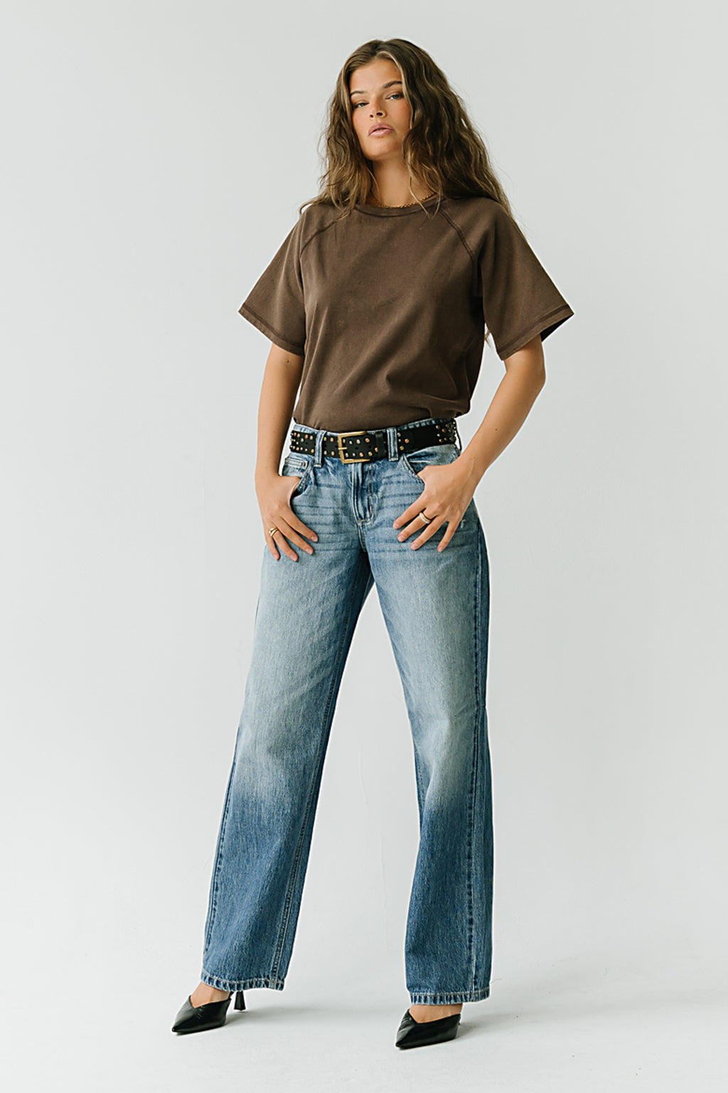 Sophie Raglan Top in Brown