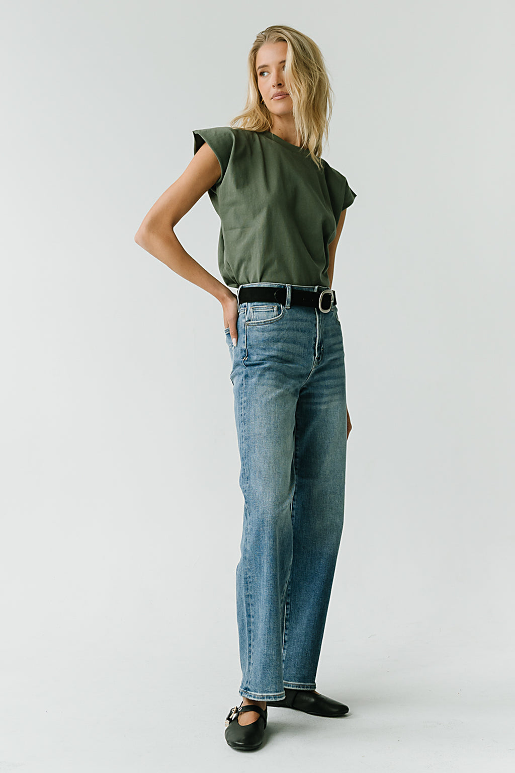 Vinnie Muscle Tee in Olive