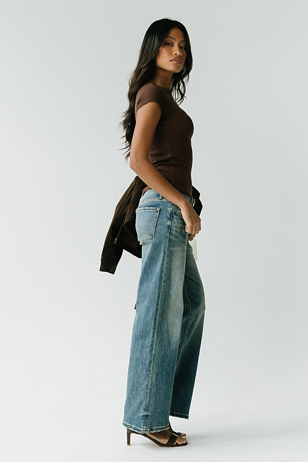 Liora Low Rise Wide Leg Jeans