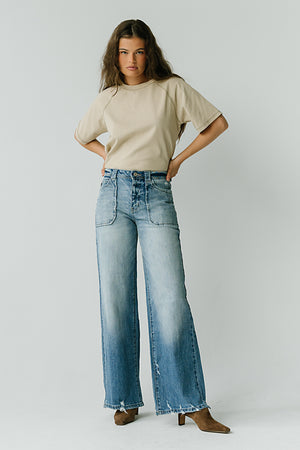 Sophie Raglan Top in Tan