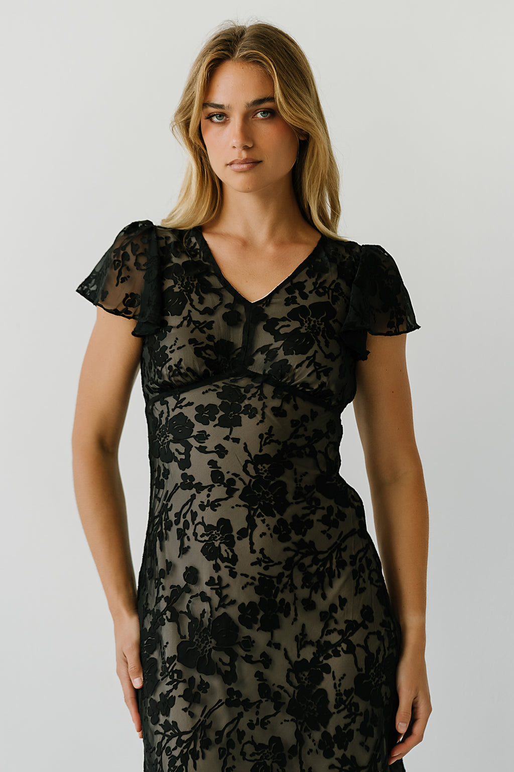 Ashtin Floral Maxi Dress in Black