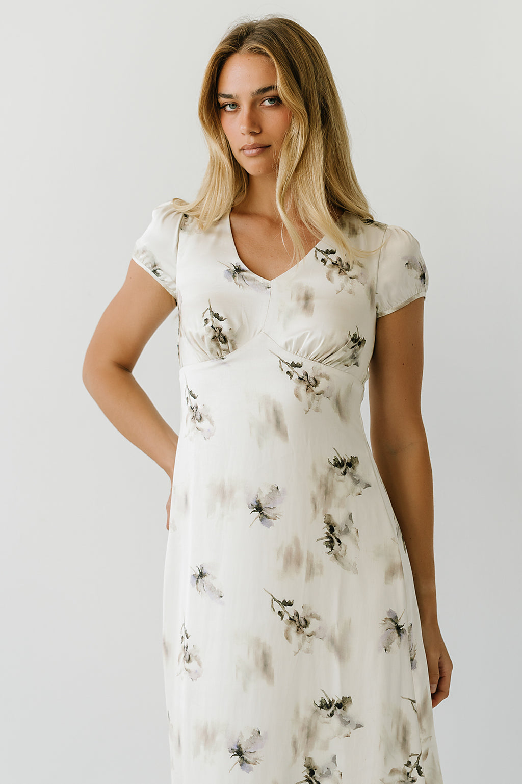 Isabella Floral Maxi Dress in Sage