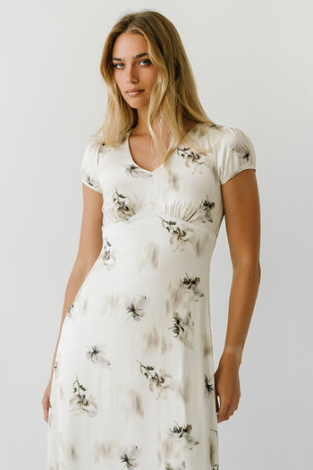 Isabella Floral Maxi Dress in Sage