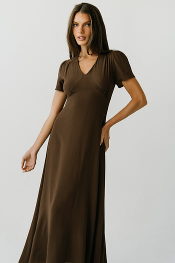 Lana Maxi Dress in Brown