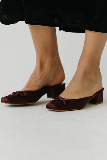 Geneva Mule in Burgundy